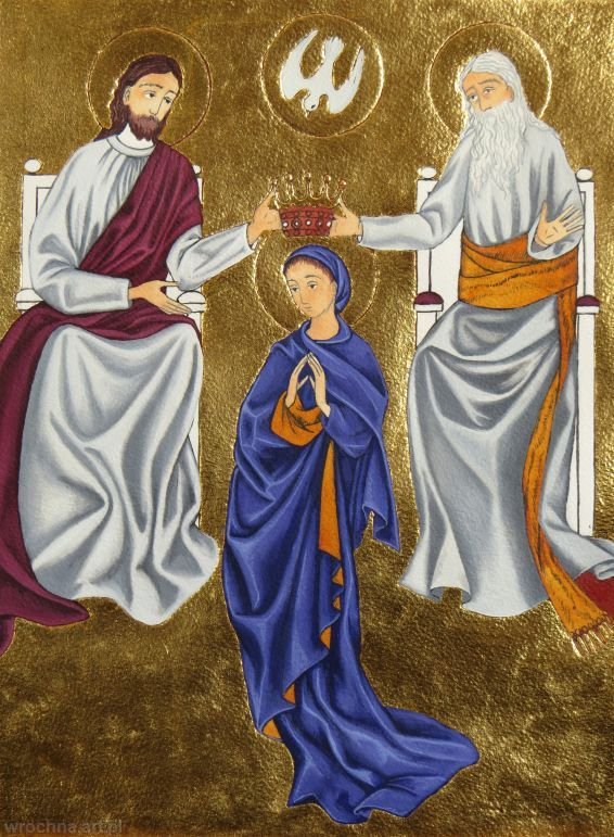 Ukoronowanie Matki Bożej w niebie., V tajemnica chwalebna