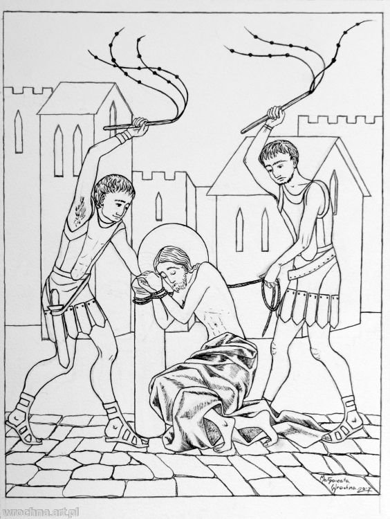 Biczowanie., II tajemnica bolesna