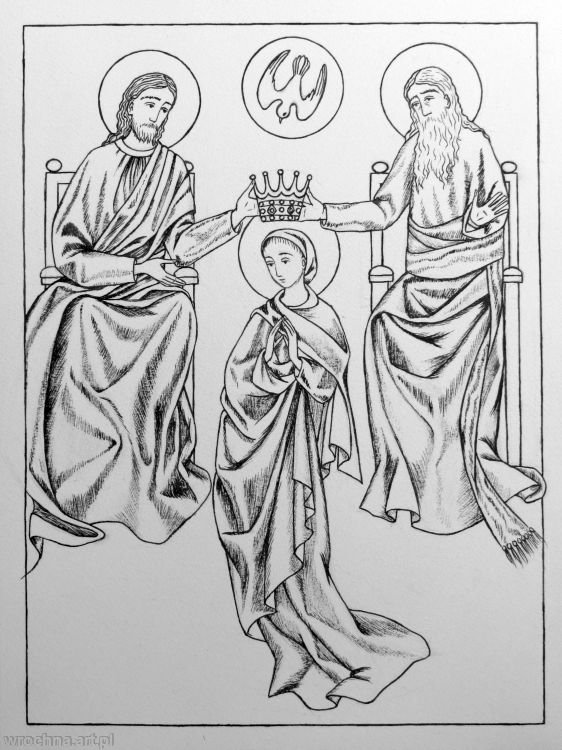 Ukoronowanie Matki Bożej w niebie., V tajemnica chwalebna