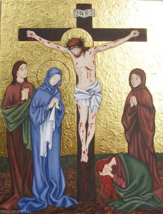 XII, Pan Jezus umiera na krzyżu.