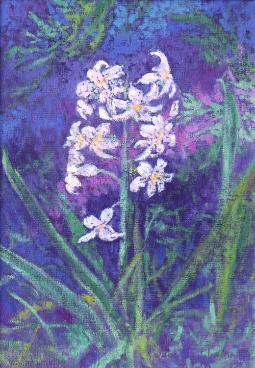 Hiacynt, Olej na płótnie lnianym, 33 x 24 cm.