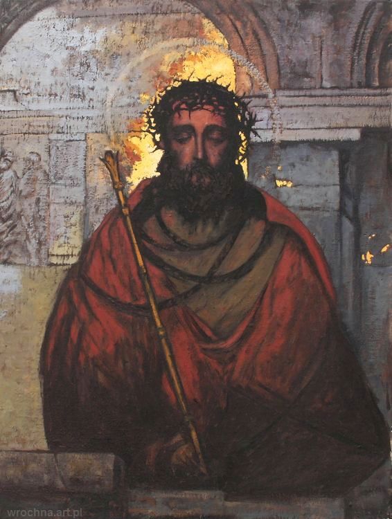 Ecce Homo, Kopia - według obrazu Adama Chmielowskiego "Ecce Homo". Olej na płótnie, 55 x 46 cm.