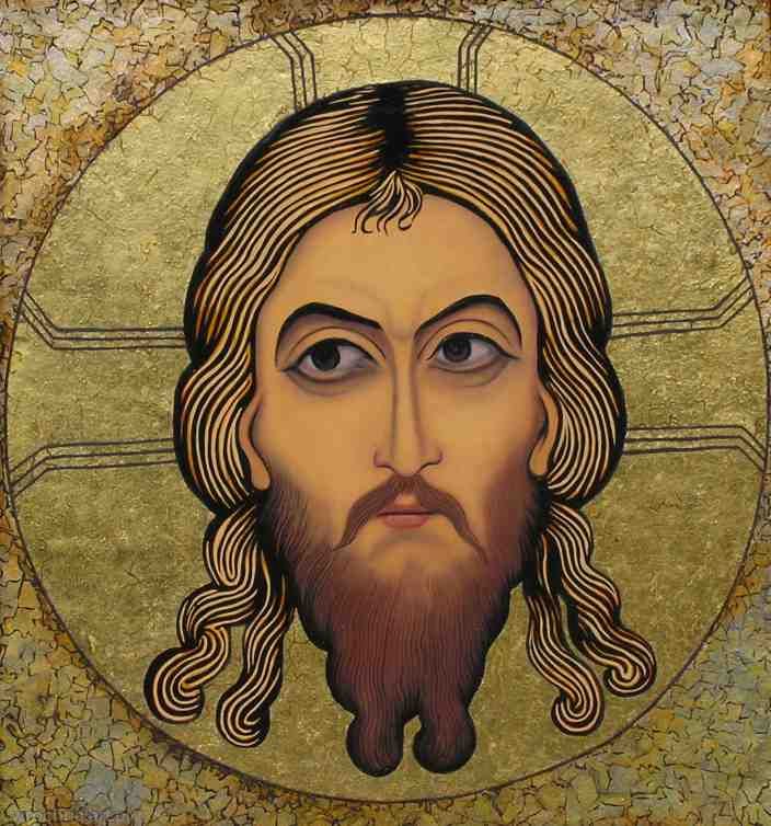 Mandylion, Ikona "Mandylion". Technika mieszana na sklejce, złocenia, 29 x 31 cm.