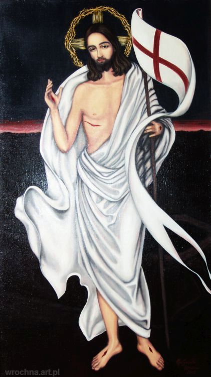 Chrystus Zmartwychwstały, Olej na płótnie, 81 x 46 cm