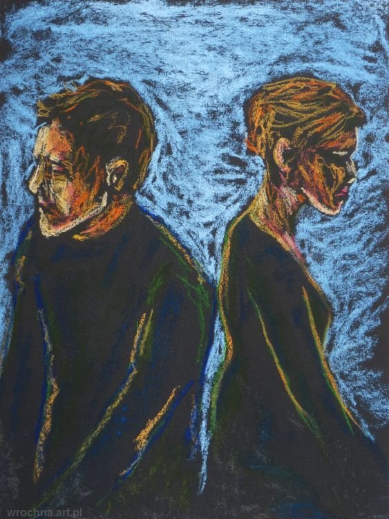 Kryzys małżeński, Pastel. Ilustracja do książki.