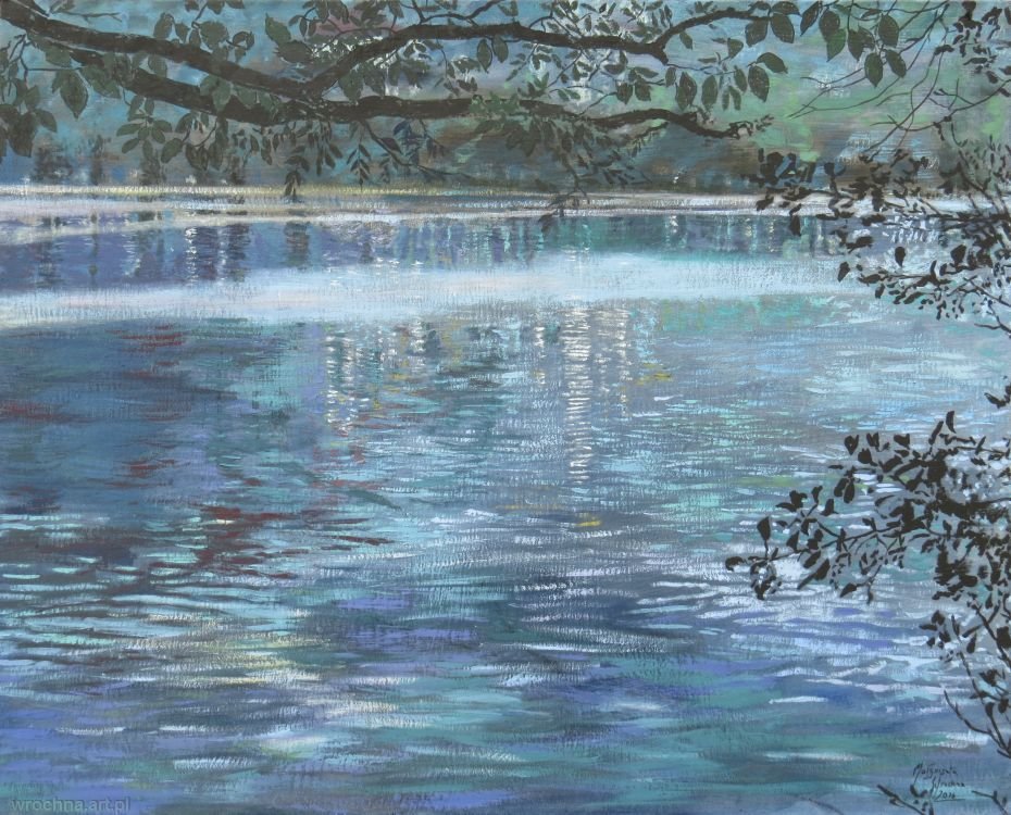 Drugi brzeg, Olej na płótnie, 81 x 65 cm.