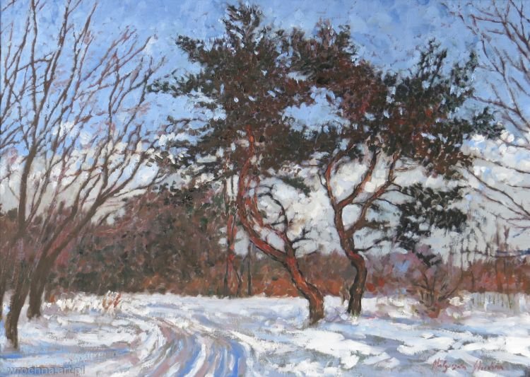 Mokry śnieg, Olej na płótnie.