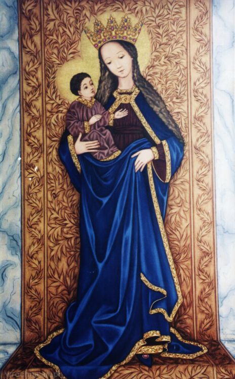 Matka Boża z Dzieciątkiem, Olej na płótnie lnianym.