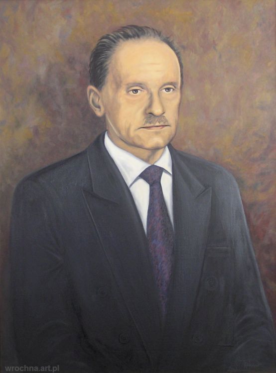 Portret prof. Andrzeja Sołtana, Olej na płótnie lnianym, 60 x 81 cm.