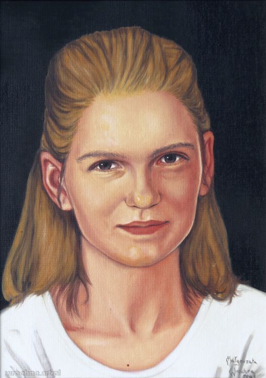 Portret Ani, Olej na płótnie lnianym, 33 x 24 cm.