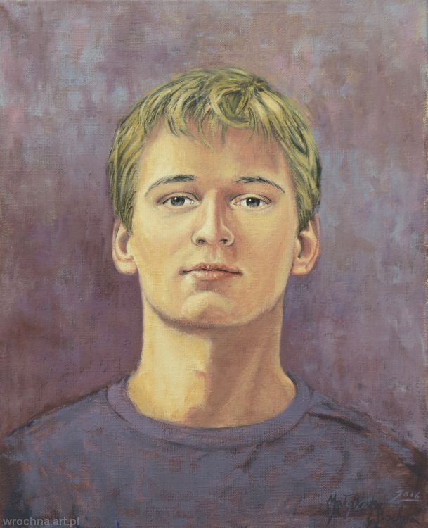 Portret Michała, Olej na płótnie lnianym, 41 x 33 cm.