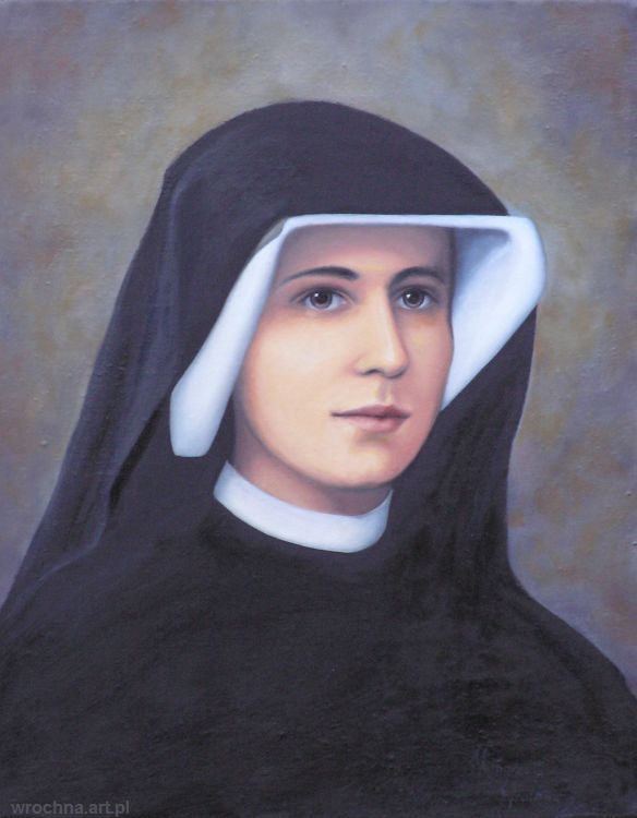 Św. Faustyna, Olej na płótnie.