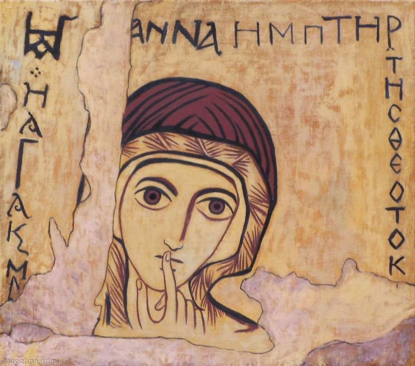 Święta Anna, według fresku z Faras